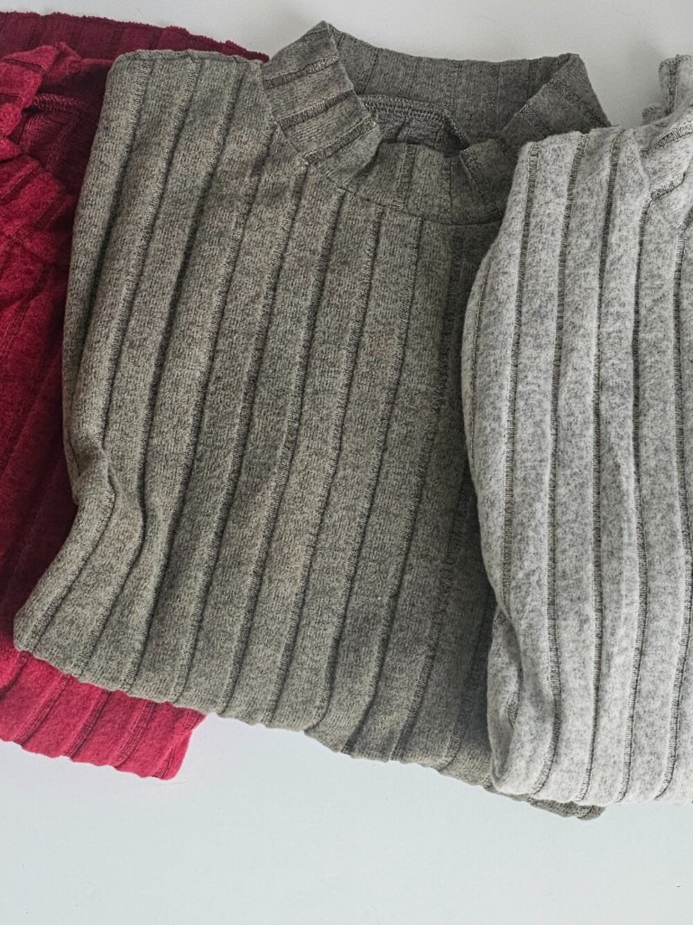 Women's 3 Pack Ribbed Flare Sleeve Turtleneck Top Size 2XL NEW